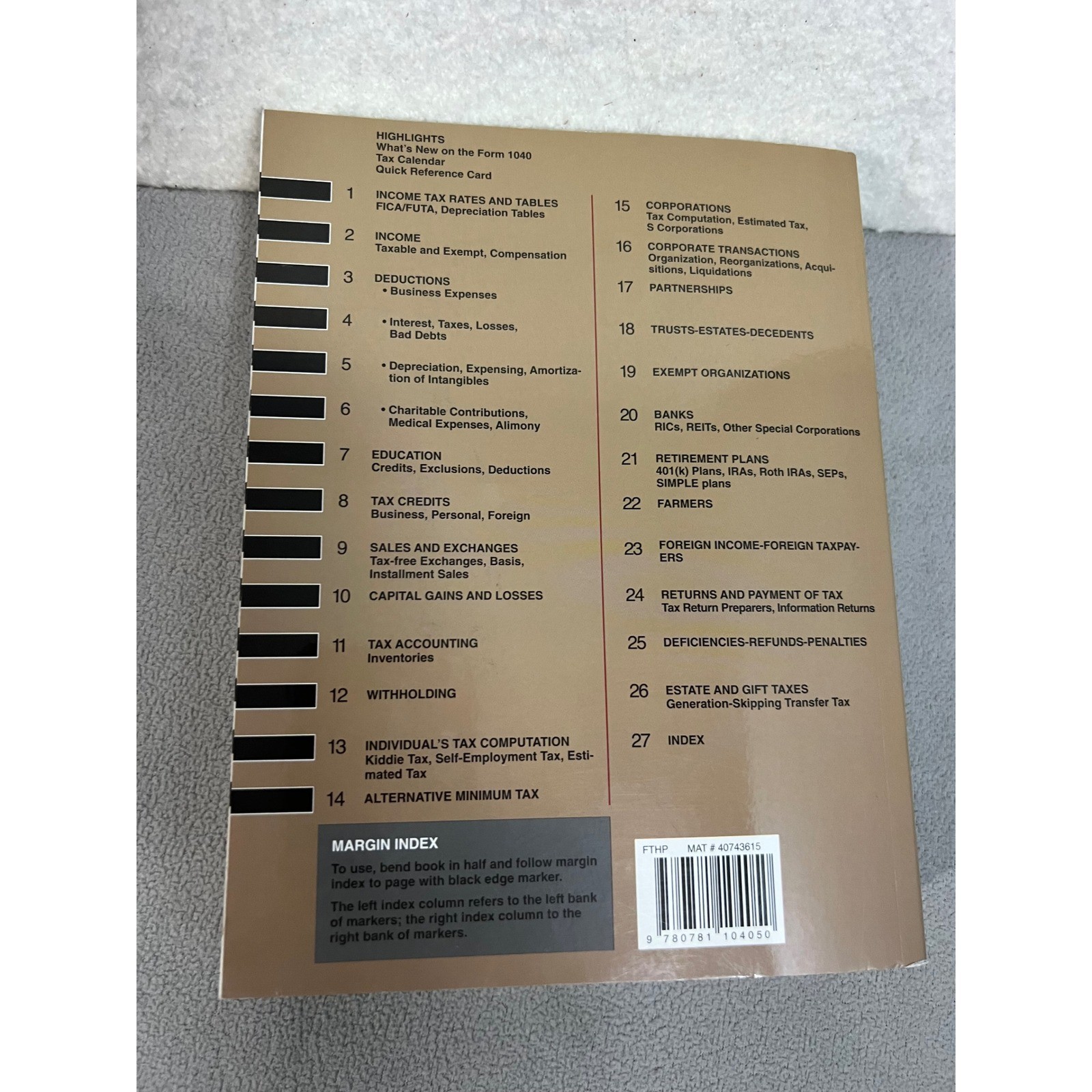 RIA Federal Tax Handbook 2009 Official Tax Guide Book Thomson Reuters