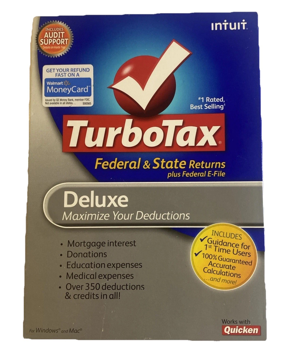 H&R Block 2011 & TurboTax 2009 CD Software + Free H&R Block 2009 NFR