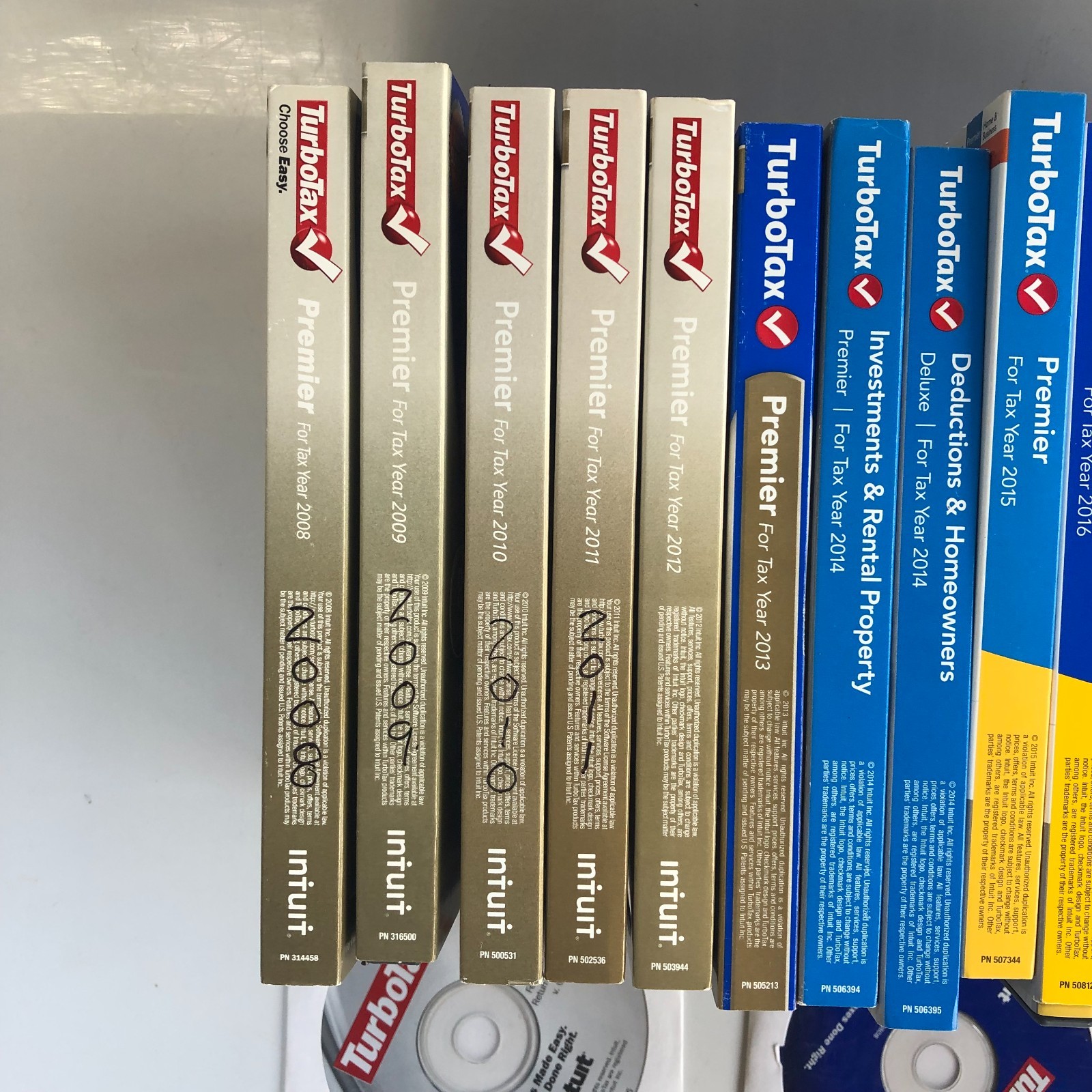 Lot of 22 Intuit TurboTax Home & Business Tax Software Mac & Windows 2002-2023