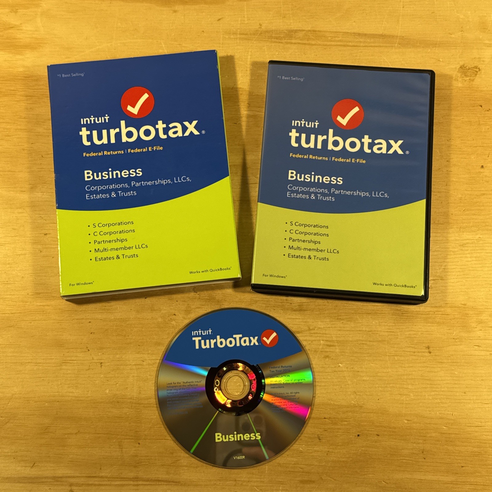 Turbotax BUSINESS 2016 CORPORATIONS Trusts ESTATES Retail Case UNTESTED AS-IS