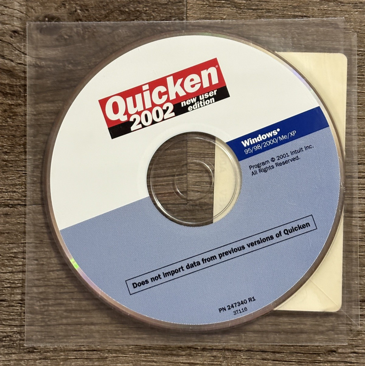 Quicken 2002 New User Edition Software CD: New/Sealed