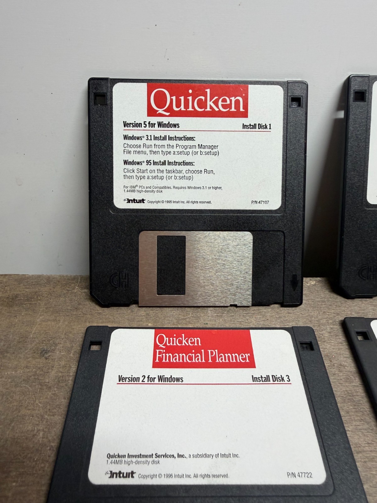 Quicken Version 5 For Windows 95 (Intuit, 1996) 3.5″ Floppy – Fast Ship