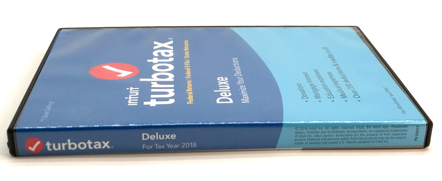 Intuit Turbotax Deluxe Federal Returns Federal E-file & State Returns 2018