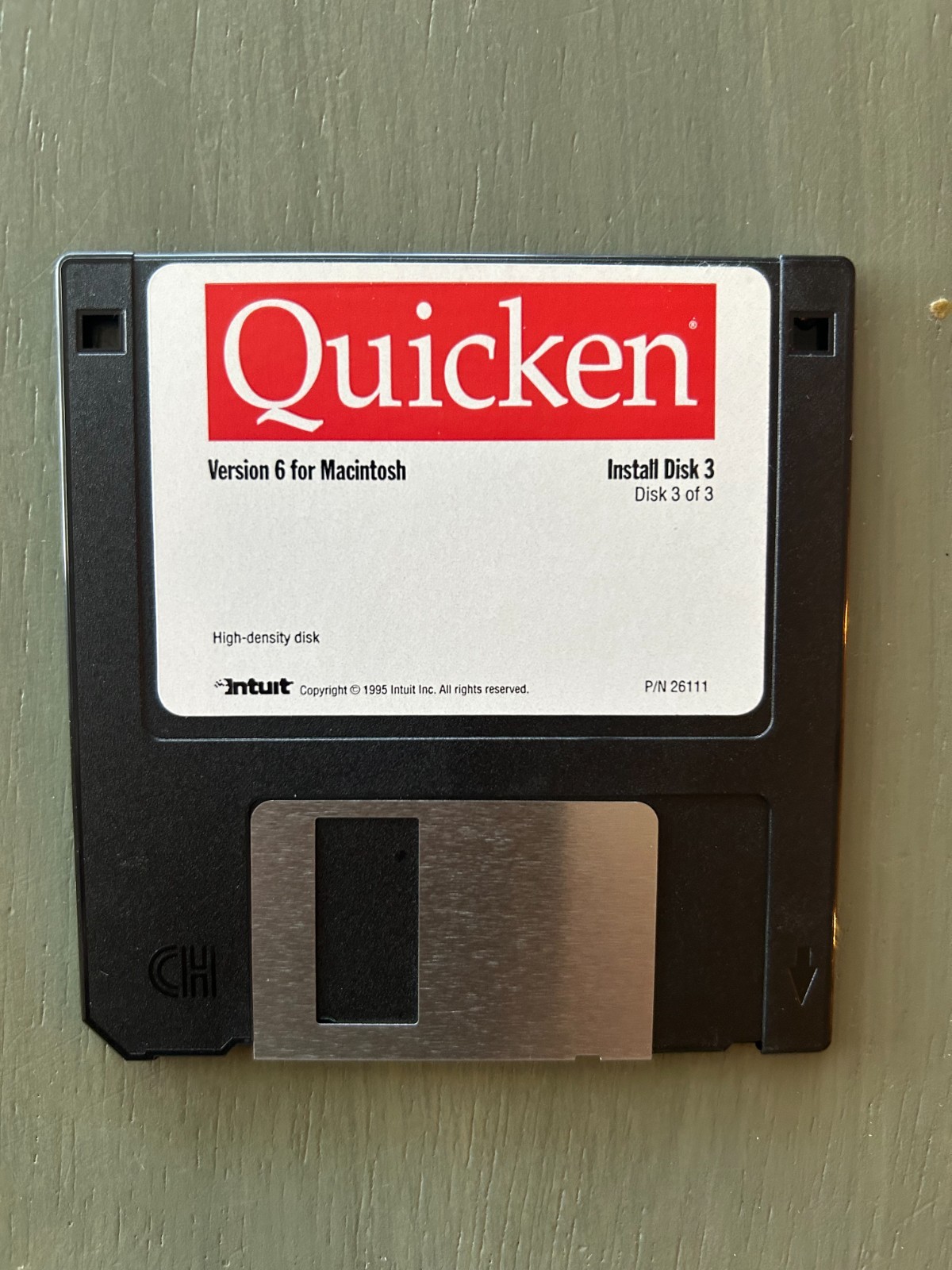 Quicken for Macintosh Version 6 • (3) 3.5″ Floppy Disks Software Intuit 1995