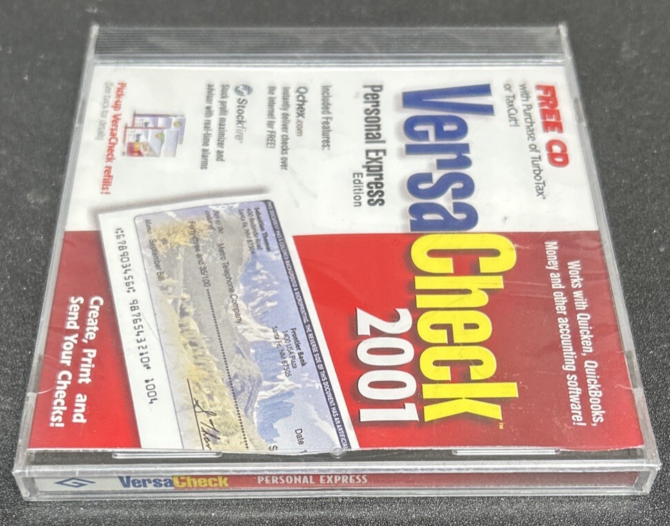 VersaCheck 2001 Personal Express Edition PC Computer Print Checks Software (New)
