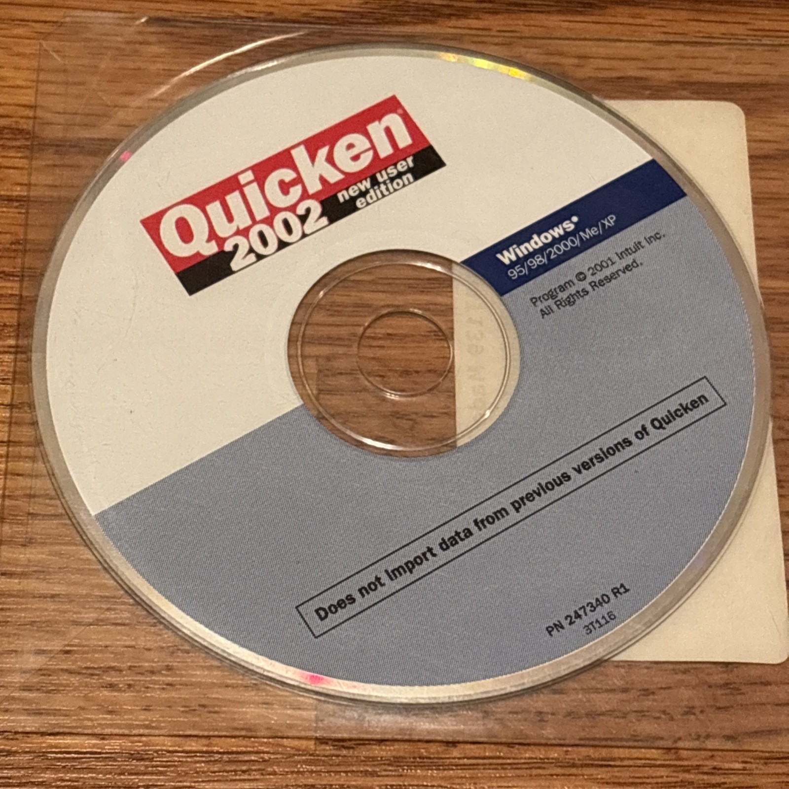 Quicken 2002 New User Sealed Edition Software CD New In Plastic Sleeve.