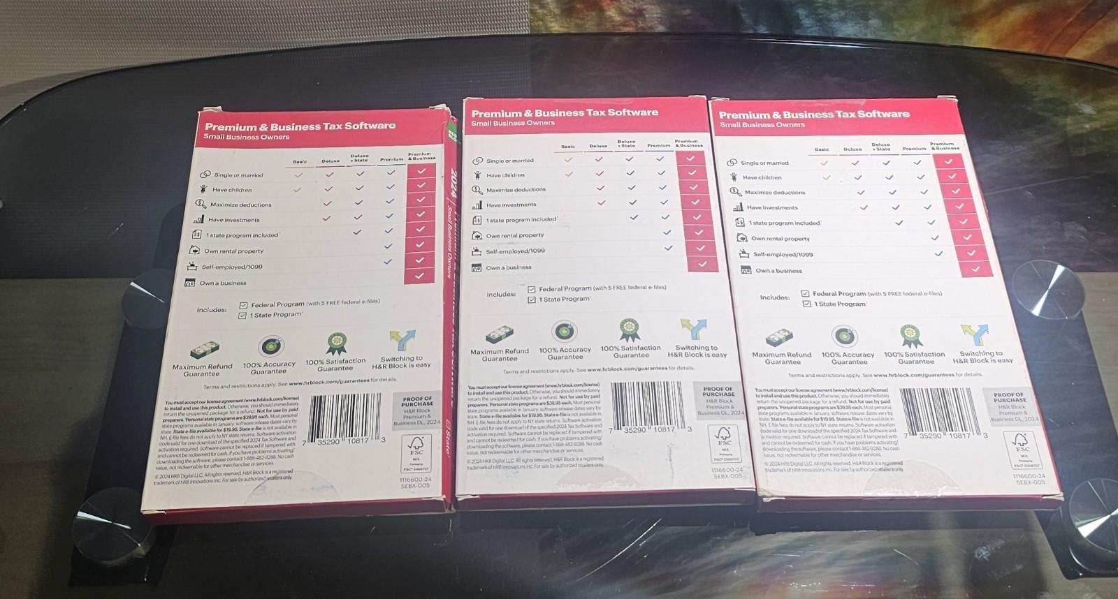 H&R Block Tax Software Premium & Business 2024 [Boxed Key Card] Free Shipping
