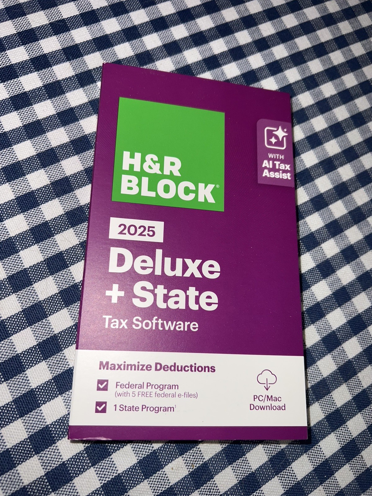NEW 2025 H&R Block Tax Software Deluxe + State for Win/PC [Key Card]