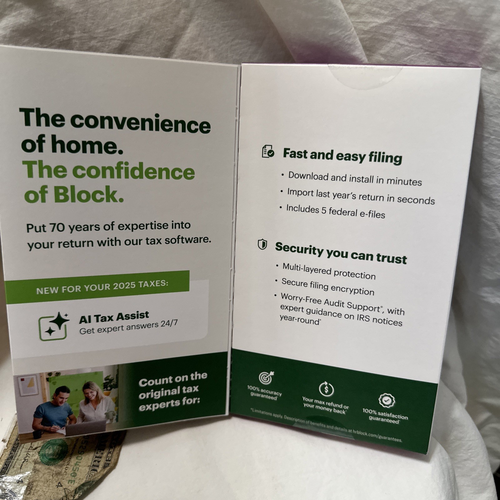 H&R Block Tax Software Deluxe + State 2025 Key Card PC / MAC USA Turbotax
