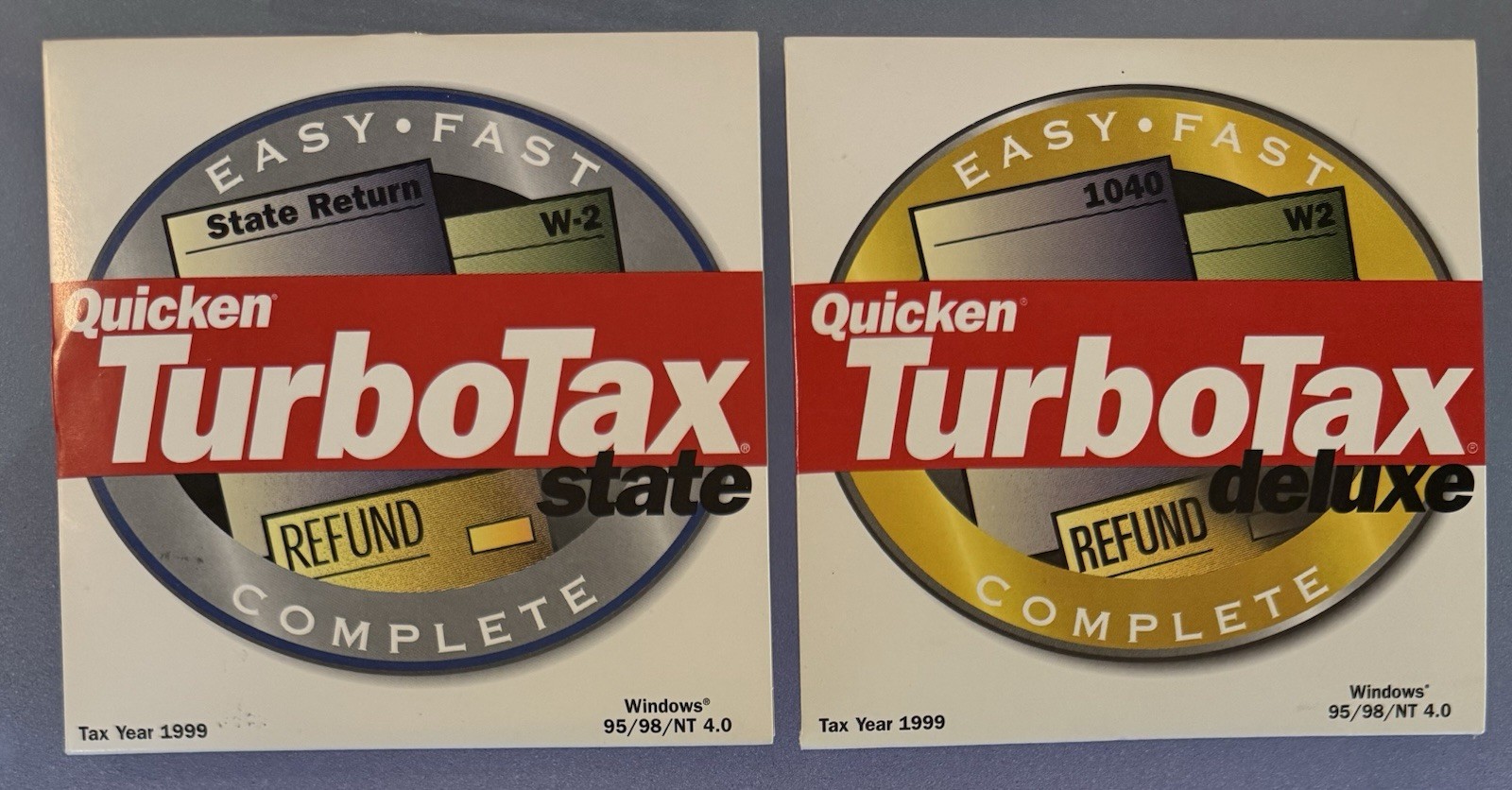 Intuit Quicken Turbotax Deluxe | Federal & State | Tax Year 1999 | For Windows ￼