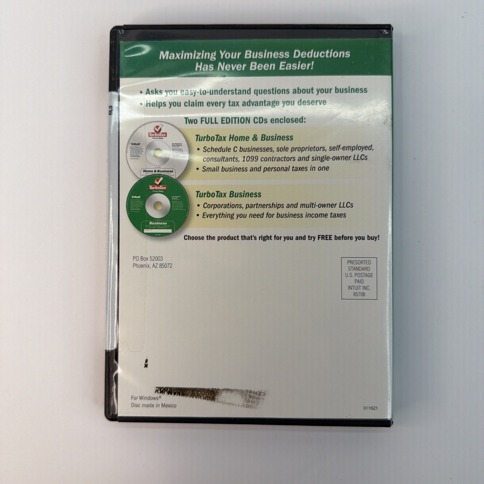 TURBO TAX CD: 2007 For Small BUSINESS