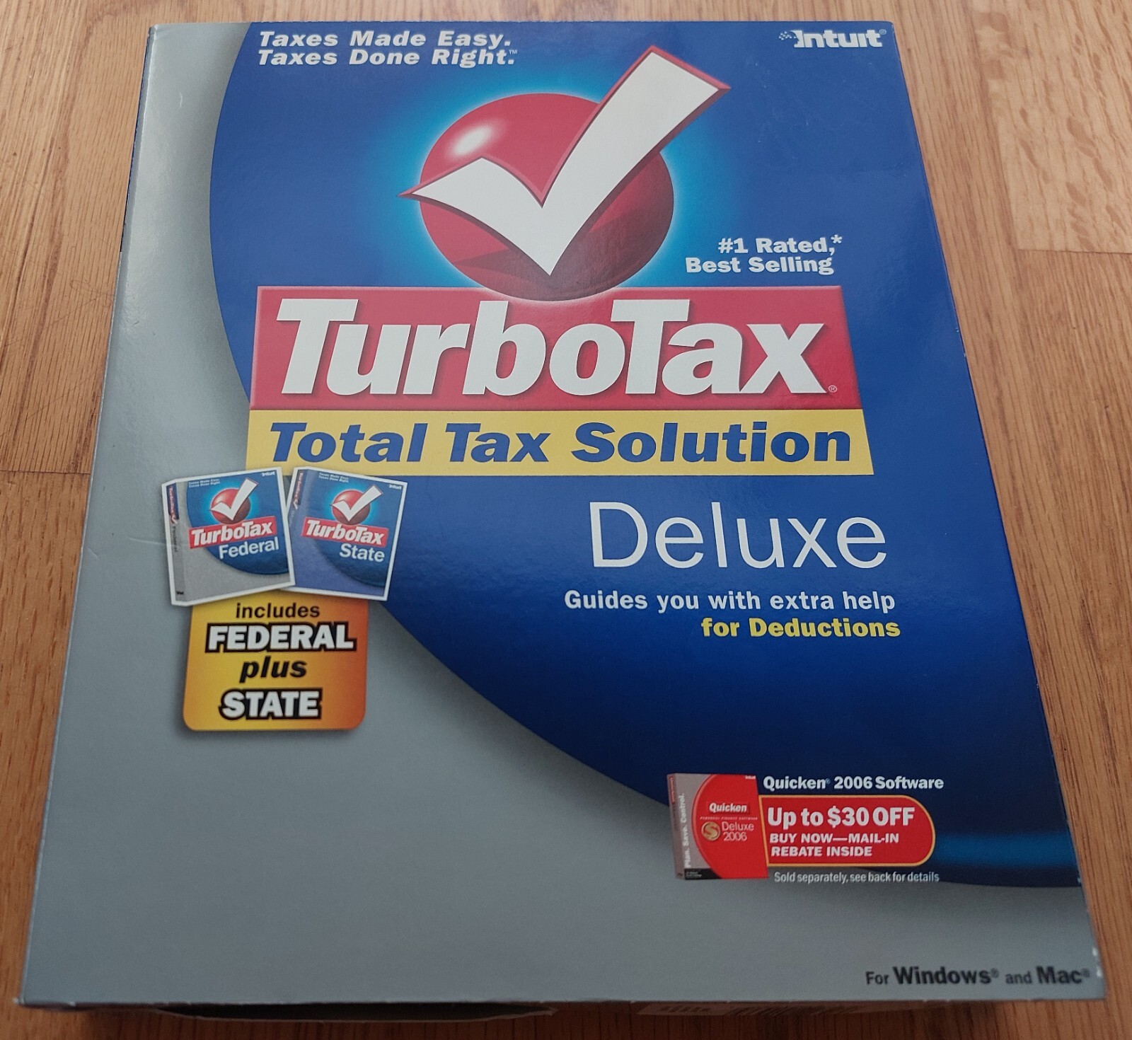 TurboTax Deluxe 2005 Federal & State for Windows & Mac *NEW IN BOX*