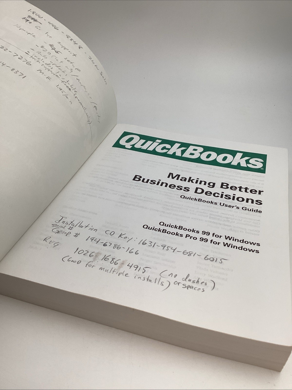 Quicken Financial Solutions Intuit QuickBooks 99 Accounting Software Windows