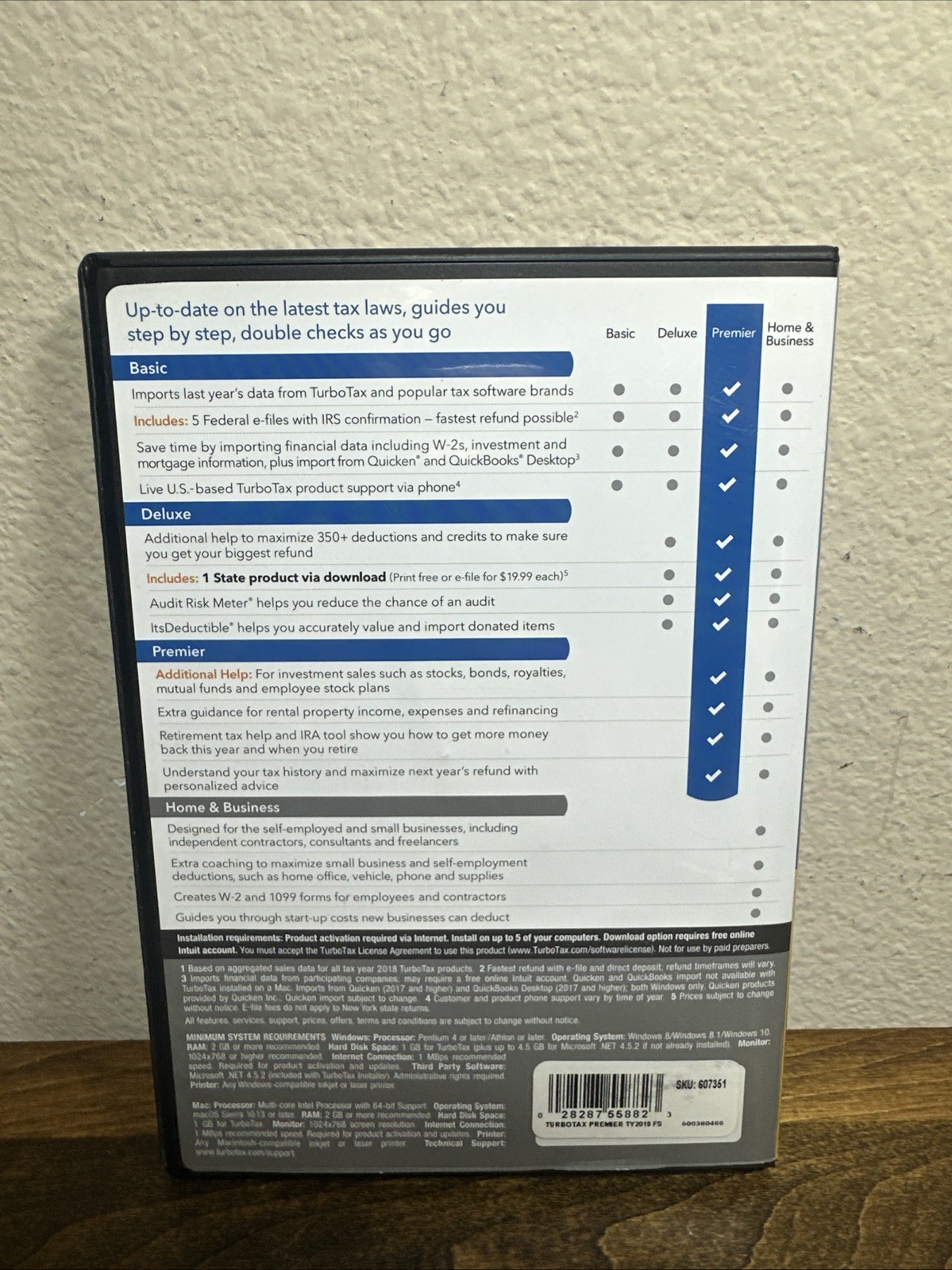 Intuit Turbo Tax Premier 2018, Federal State Tax Returns Pre-Owned CD FREE SHIP
