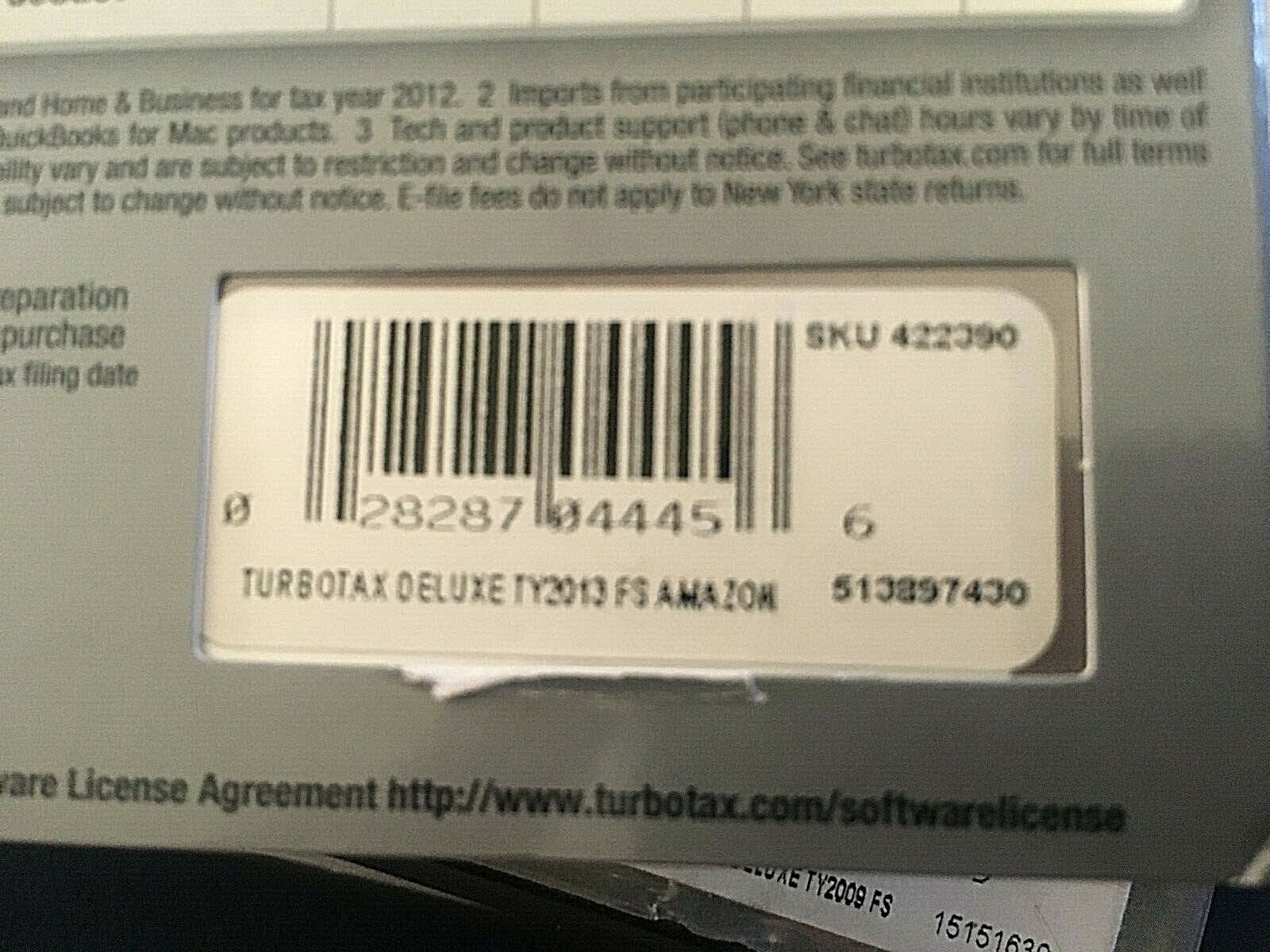 (Lot of 4) Intuit TurboTax Deluxe Federal Returns 2008 2009 2010 2013