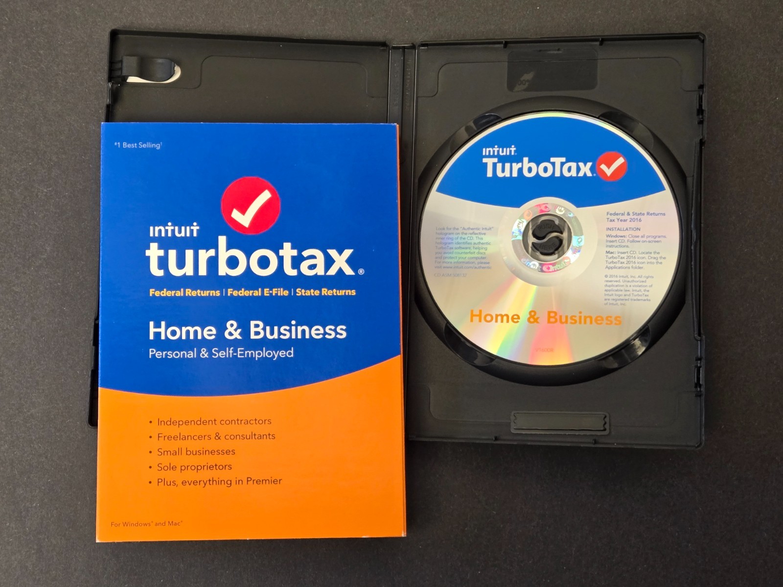 2016 Intuit TurboTax Home and Business CD – Windows/Mac