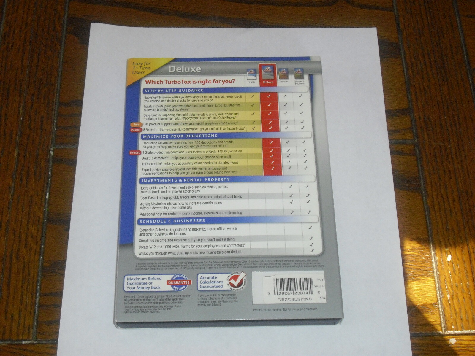 Intuit TurboTax Deluxe Federal & State for Tax Year 2010 for Windows PC & Mac OS