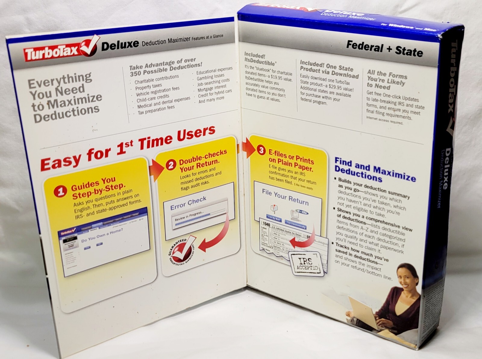 Turbo Tax 2006 Deluxe Federal & State Return Software for PC New In Box! Sealed!