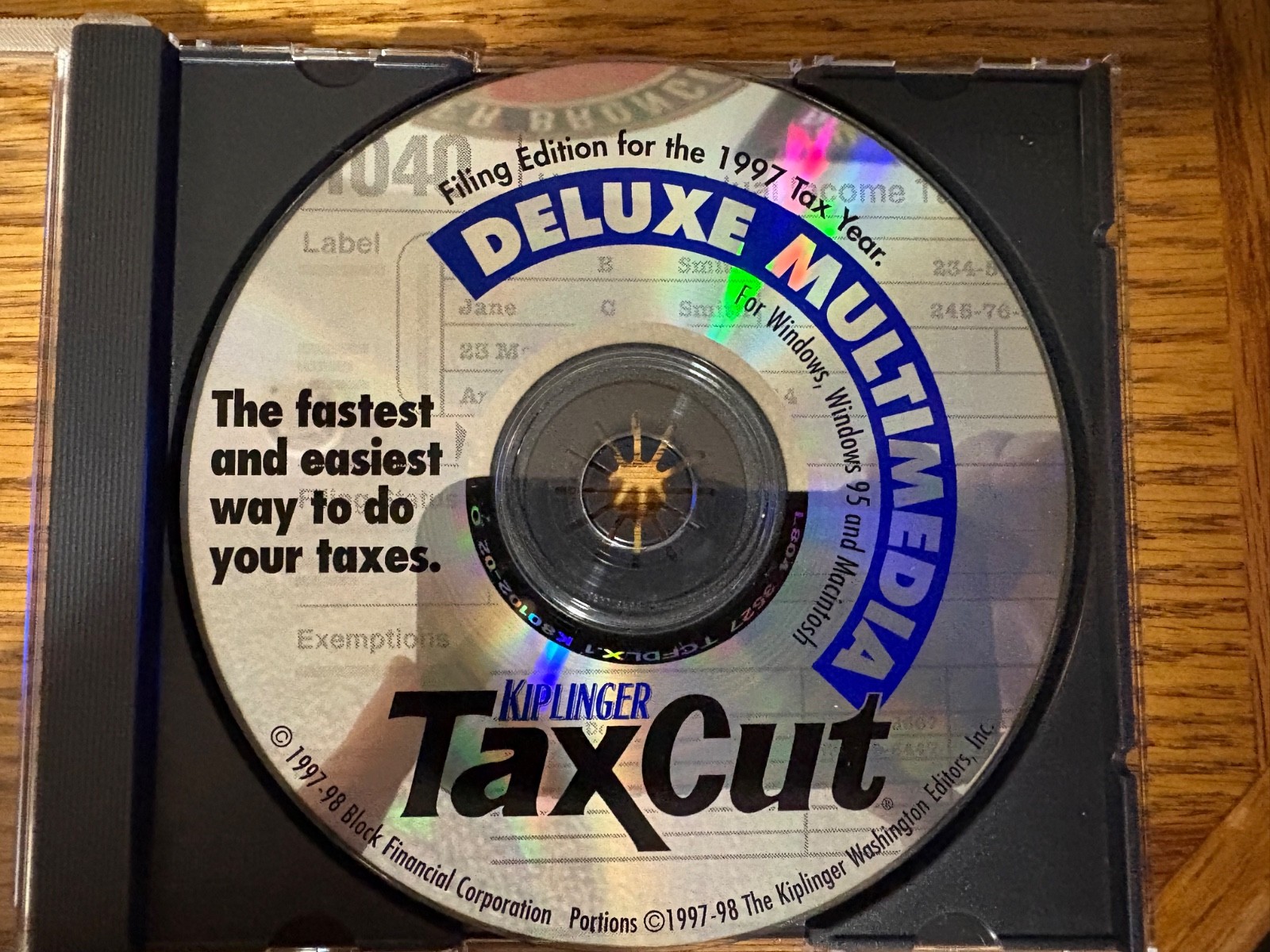 Kiplinger TaxCut Deluxe 1998 Software in Jewel Case