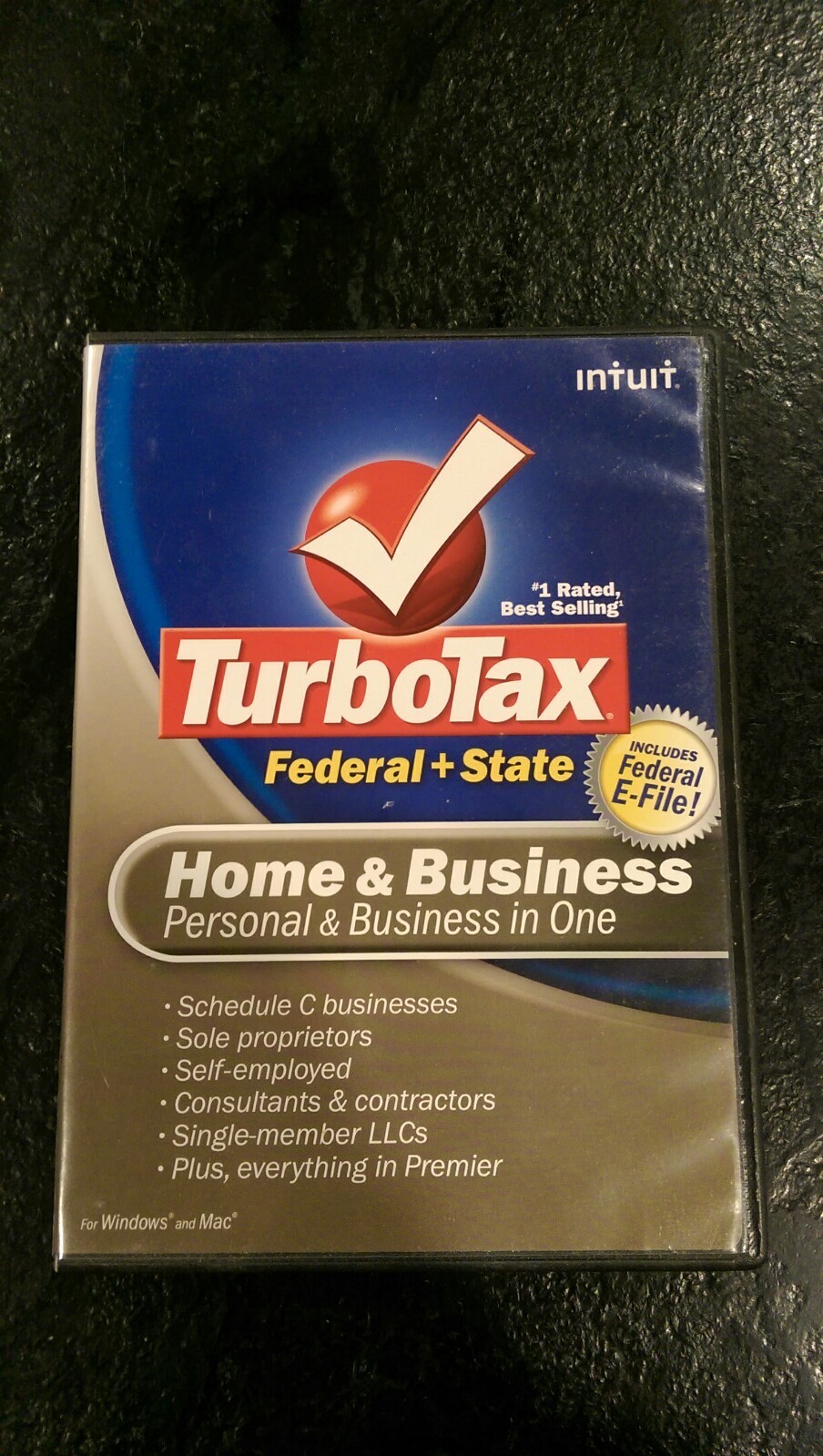 Genuine Retail CD 2008 TurboTax Home & Business Federal + State for Windows/Mac