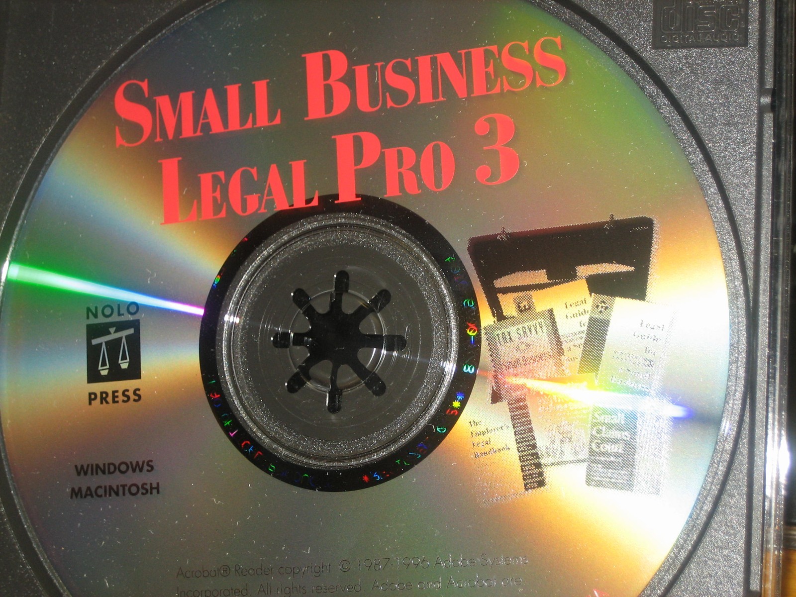 CD-ROM Small Business Legal Pro 3 1997 Windows & Mac PCs Nolo Press
