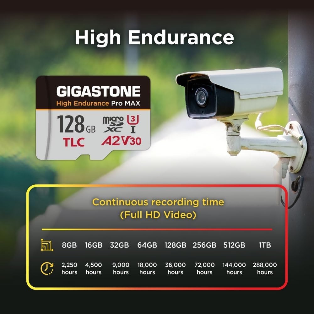 5 Yrs Free Data Recovery】【Dash Cam】 128GB Micro SD Card, TLC High Endurance P…