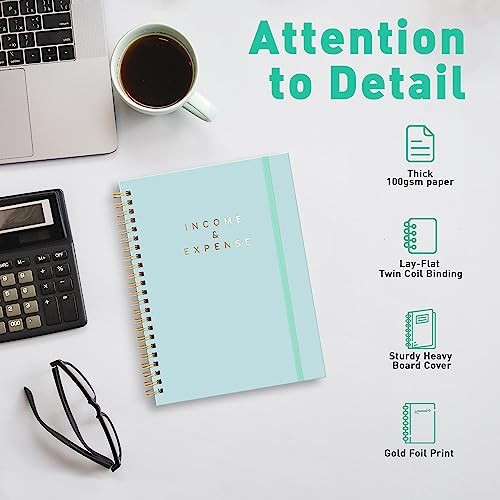 S&O Income and Expense Tracker Notebook for Better Money 6.4×8.4 inches