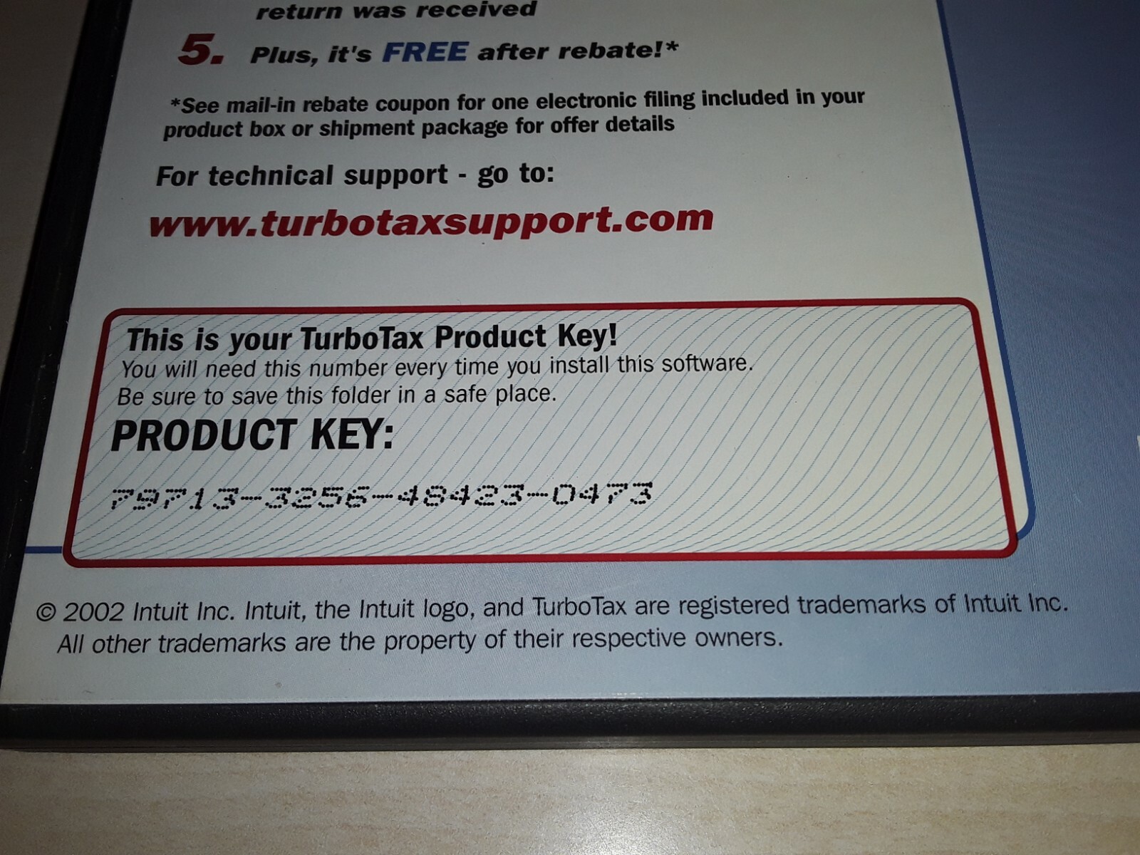 Turbo Tax Basic Federal 2002