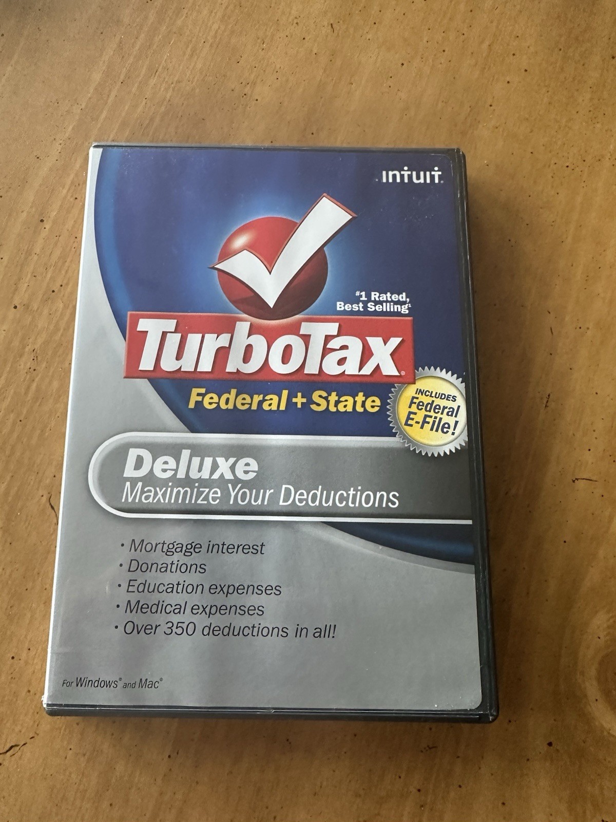 Turbotax 2008 Deluxe Federal plus state 2008 Turbo tax For Window’s And Mac