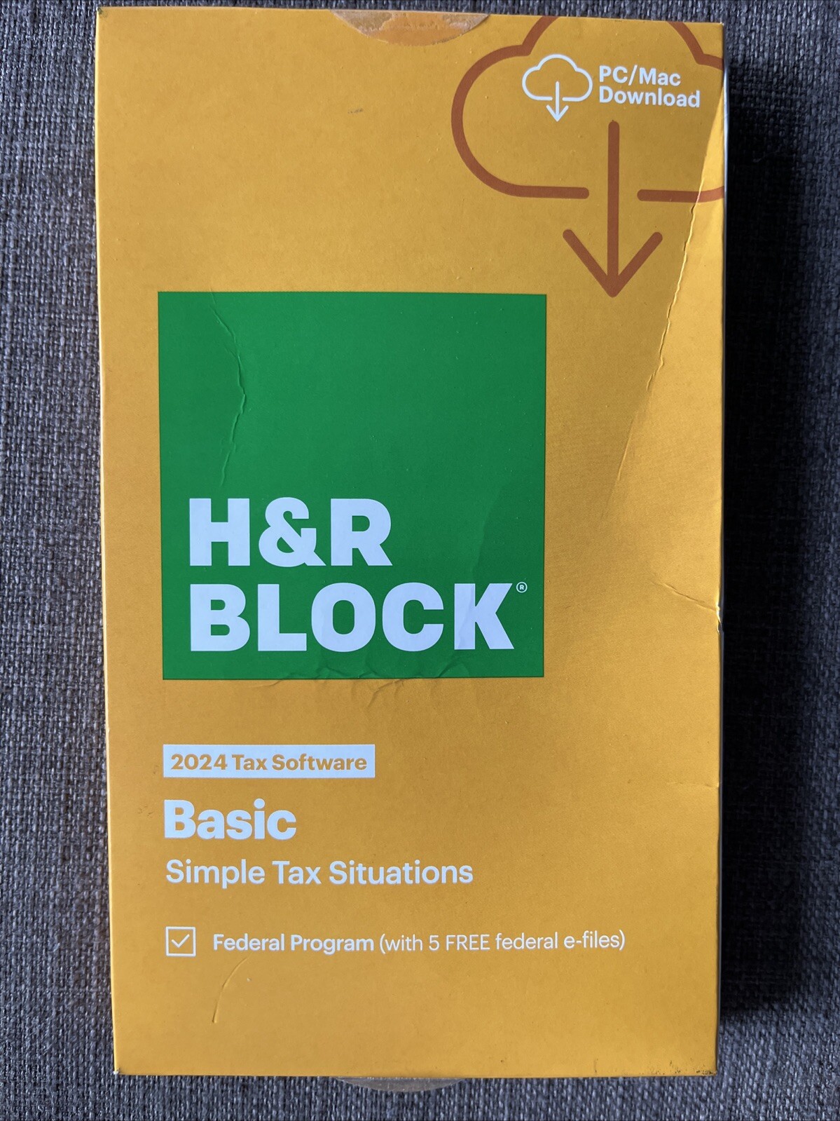 NEW H&R Block Tax Software BASIC 2024 WIN / MAC [Product Key Card]