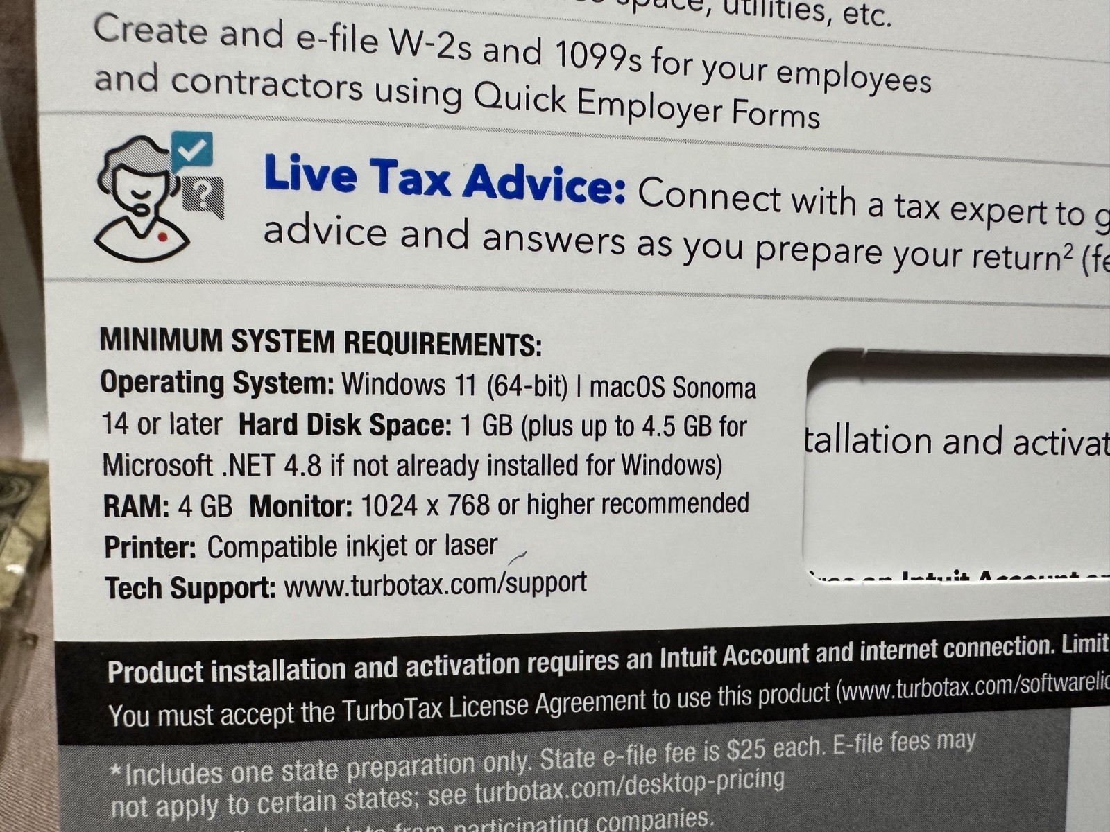 TurboTax Deluxe 2025 Federal & State Tax Return Product Key Card WINDOWS PC/ MAC