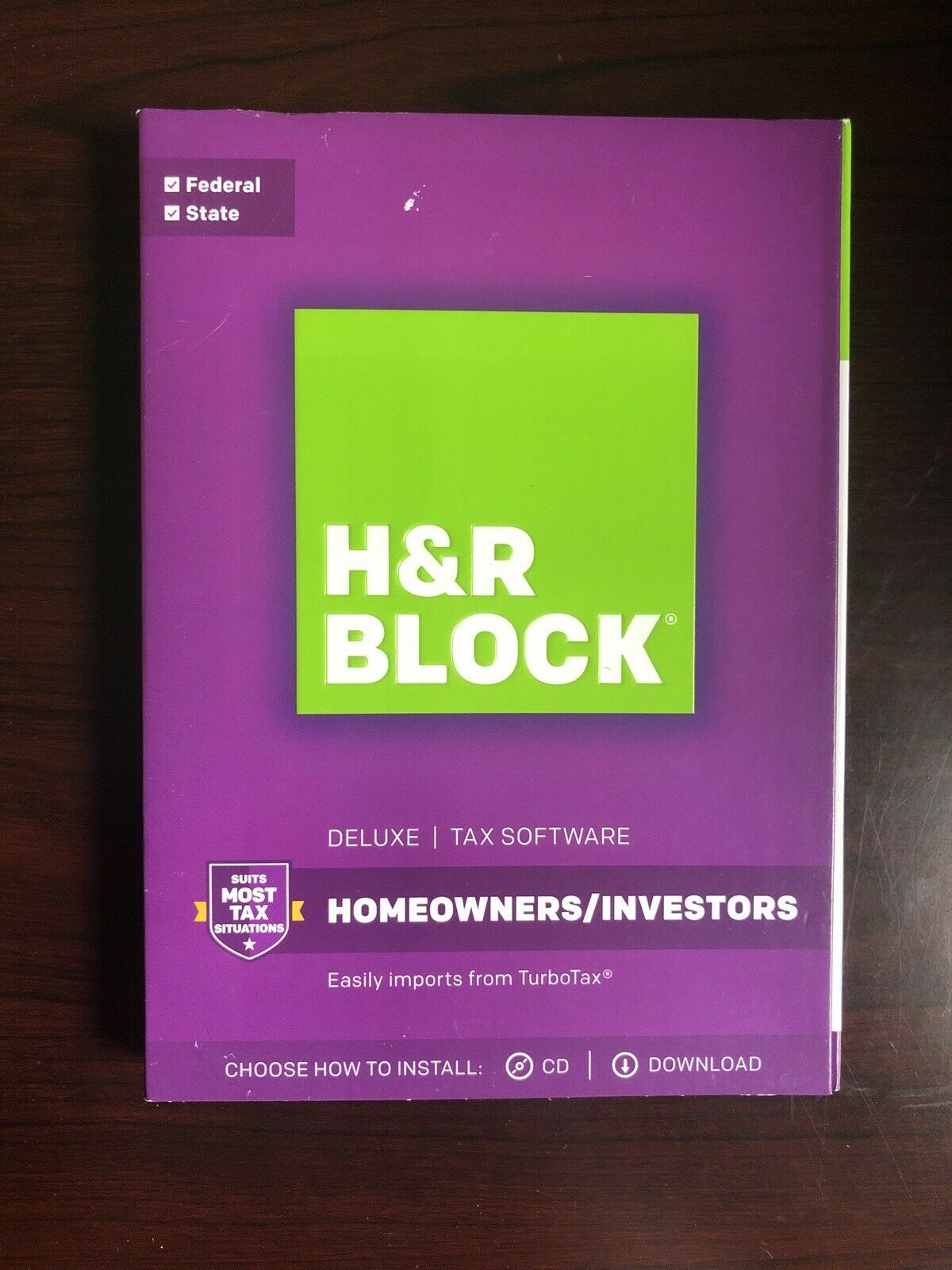 New – H&R Block Deluxe + State 2017 Tax Software STATE AND FEDERAL NEW SEALED