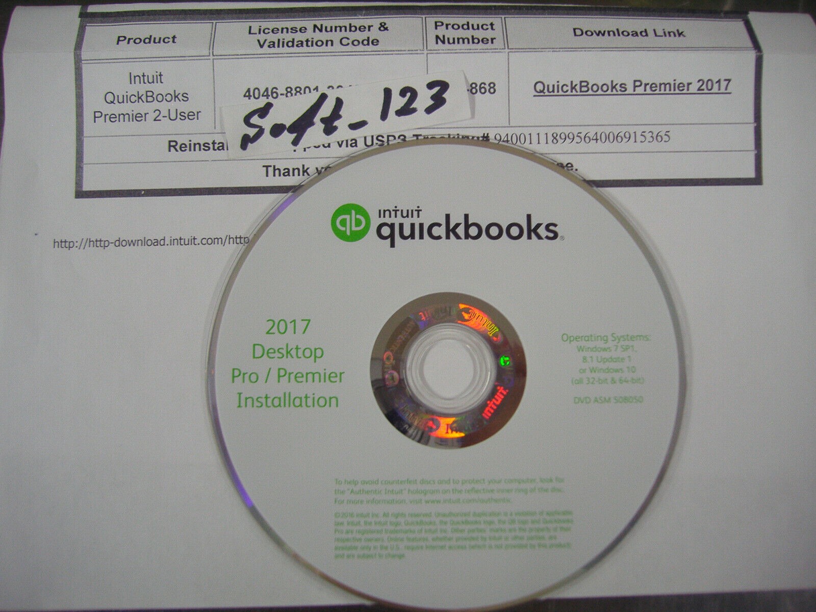 INTUIT QUICKBOOKS DESKTOP PREMIER 2017 2-USER FOR WINDOWS PC RETAIL USA VERSION