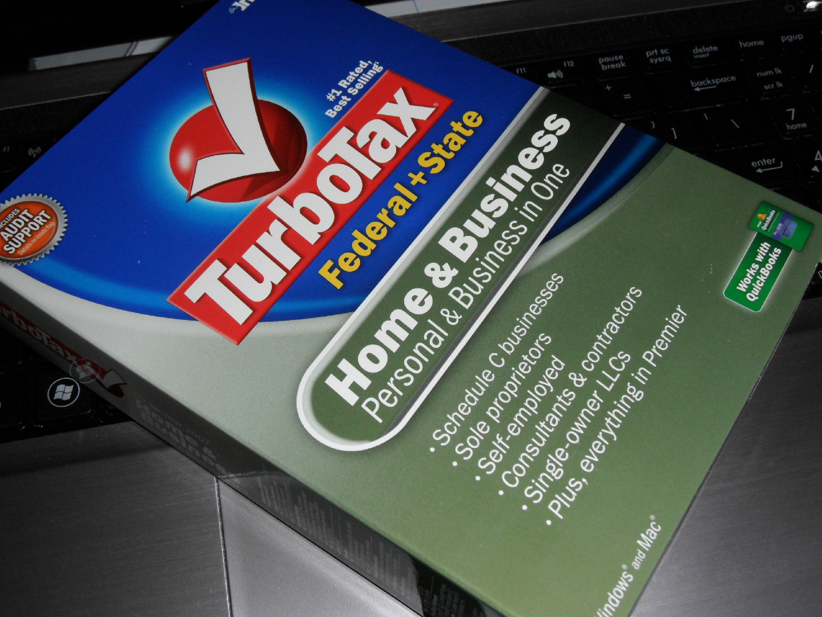 2007 TurboTax Home & Business Federal Turbo Tax NEW CD sealed in original sleeve