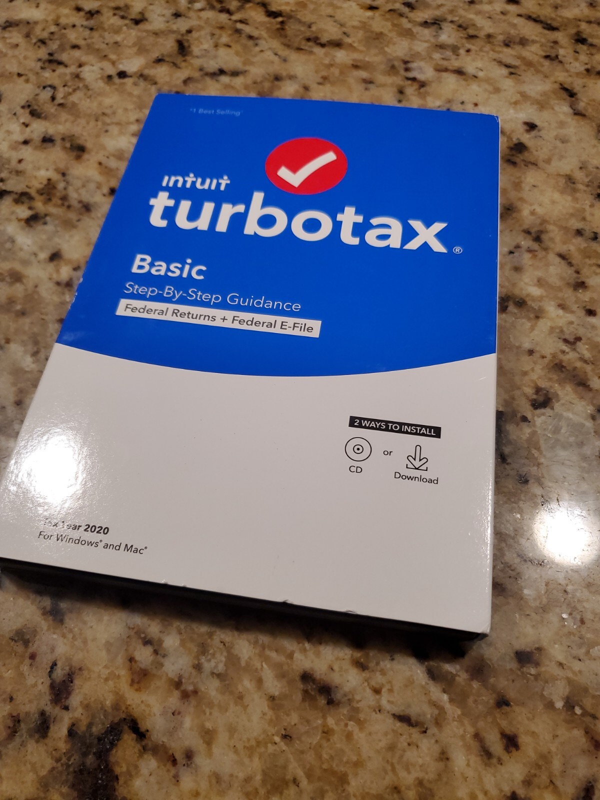 TurboTax Basic 2020 Desktop Tax Software, Federal Returns + Federal E-file