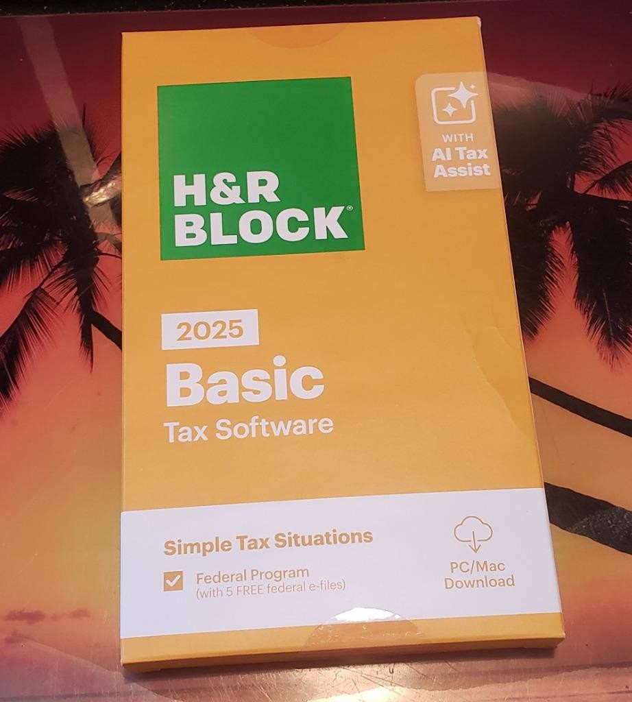 (1) BOX H&R BLOCK 2025 BASIC TAX SOFTWARE PC DOWNLOAD FASTSHIP