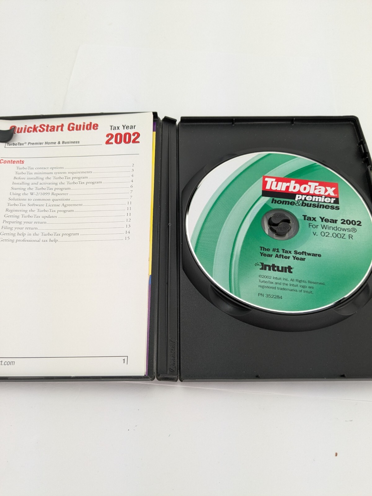 Intuit TurboTax 2002 Premier Home & Business With Product Key