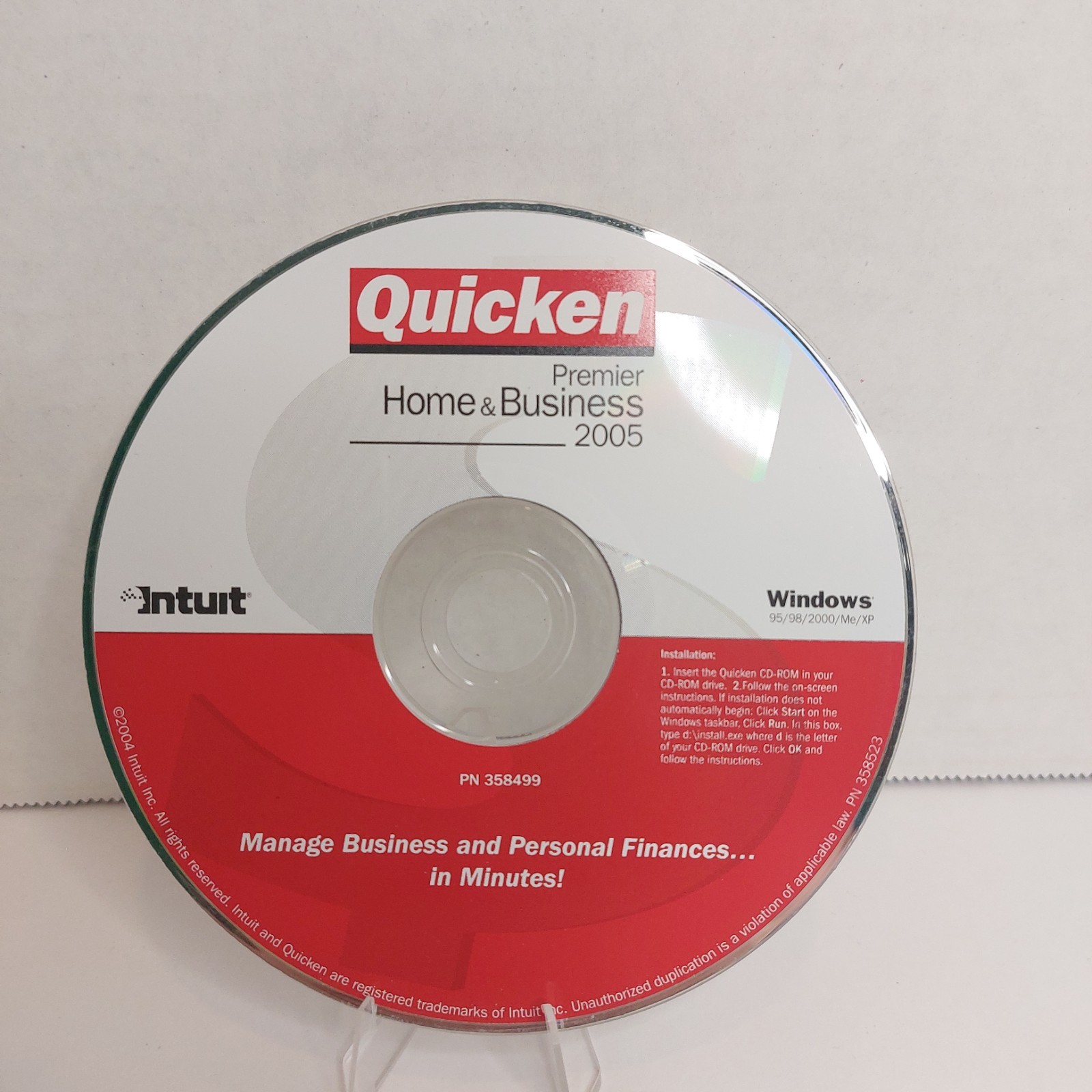 Quicken Premier Home & Business 2005 PC Finance Software CD Disc Only