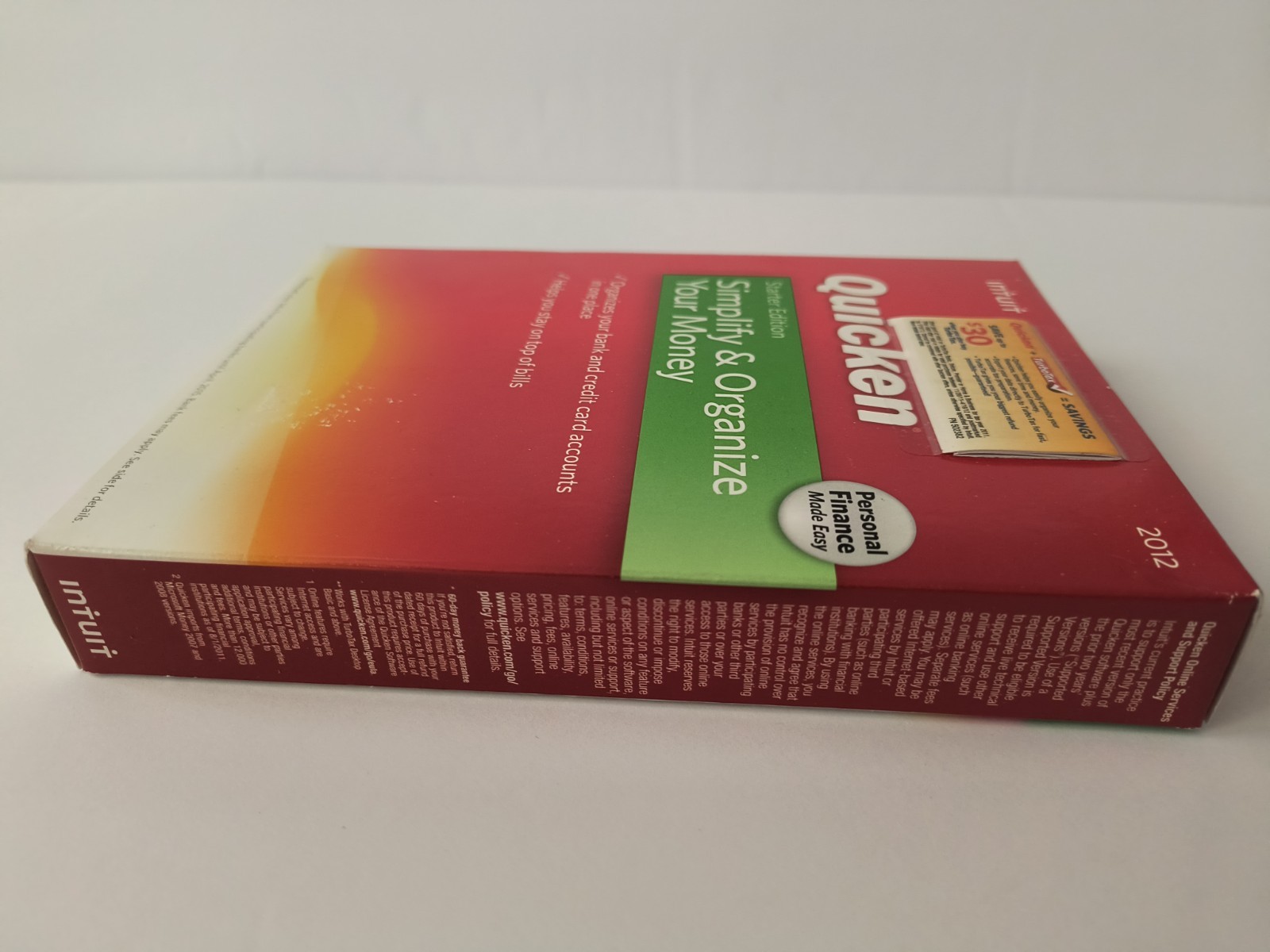 Intuit Quicken Starter Edition 2012 Windows XP/ SP2 & Up/Vista/ 7 NEW SEALED