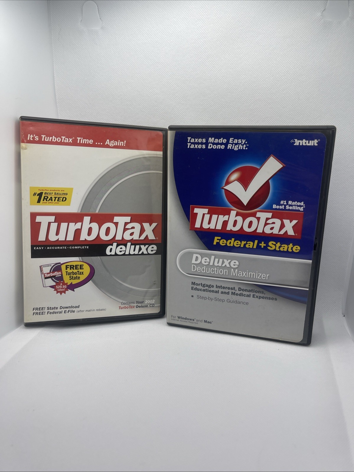 5 Turbo Tax Deluxes 2002, 2006 – 2010 Federal + State includes Federal E-File