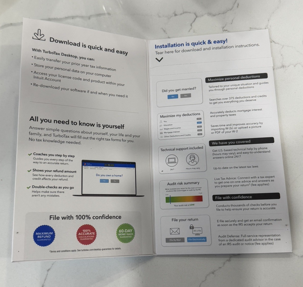 TurboTax Deluxe Desktop 2025 Federal & State Tax Return Product Key Card Desktop