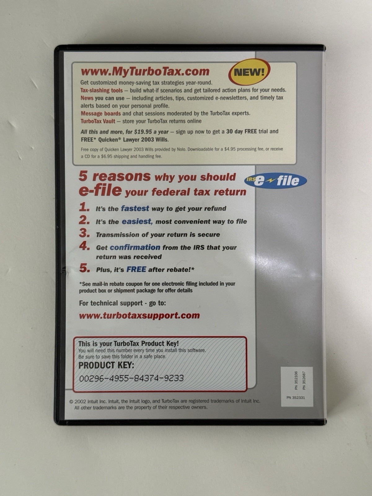 2002 TurboTax Deluxe Federal Turbo Tax