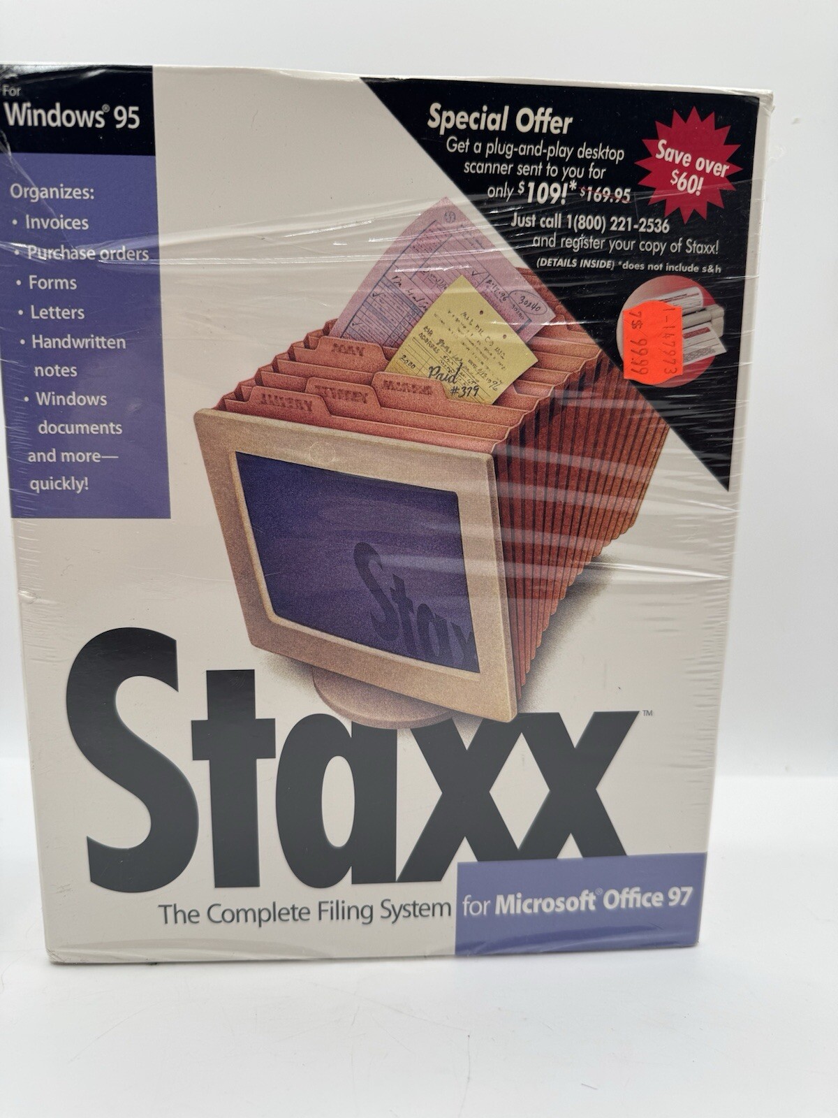 Vintage 1998 Staxx For Microsoft Office ‘97 The Complete Filling System