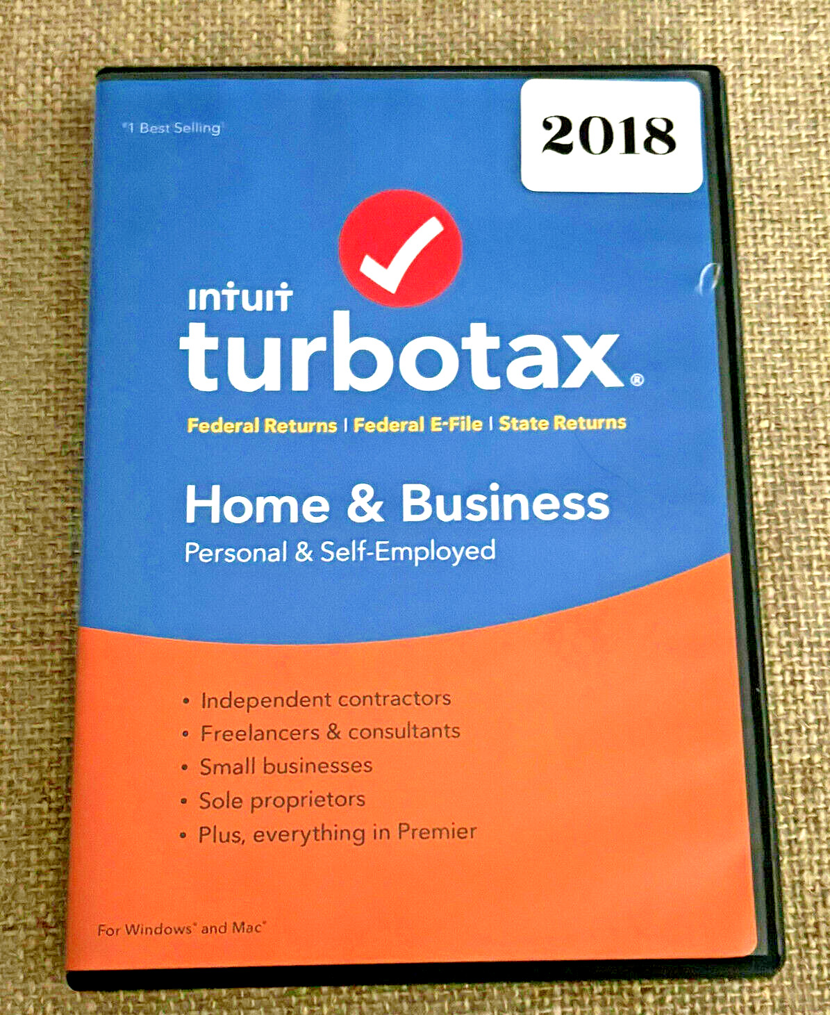 TurboTax Home & Business Personal & Self-Employed Windows & Mac 2018 CD Desktop