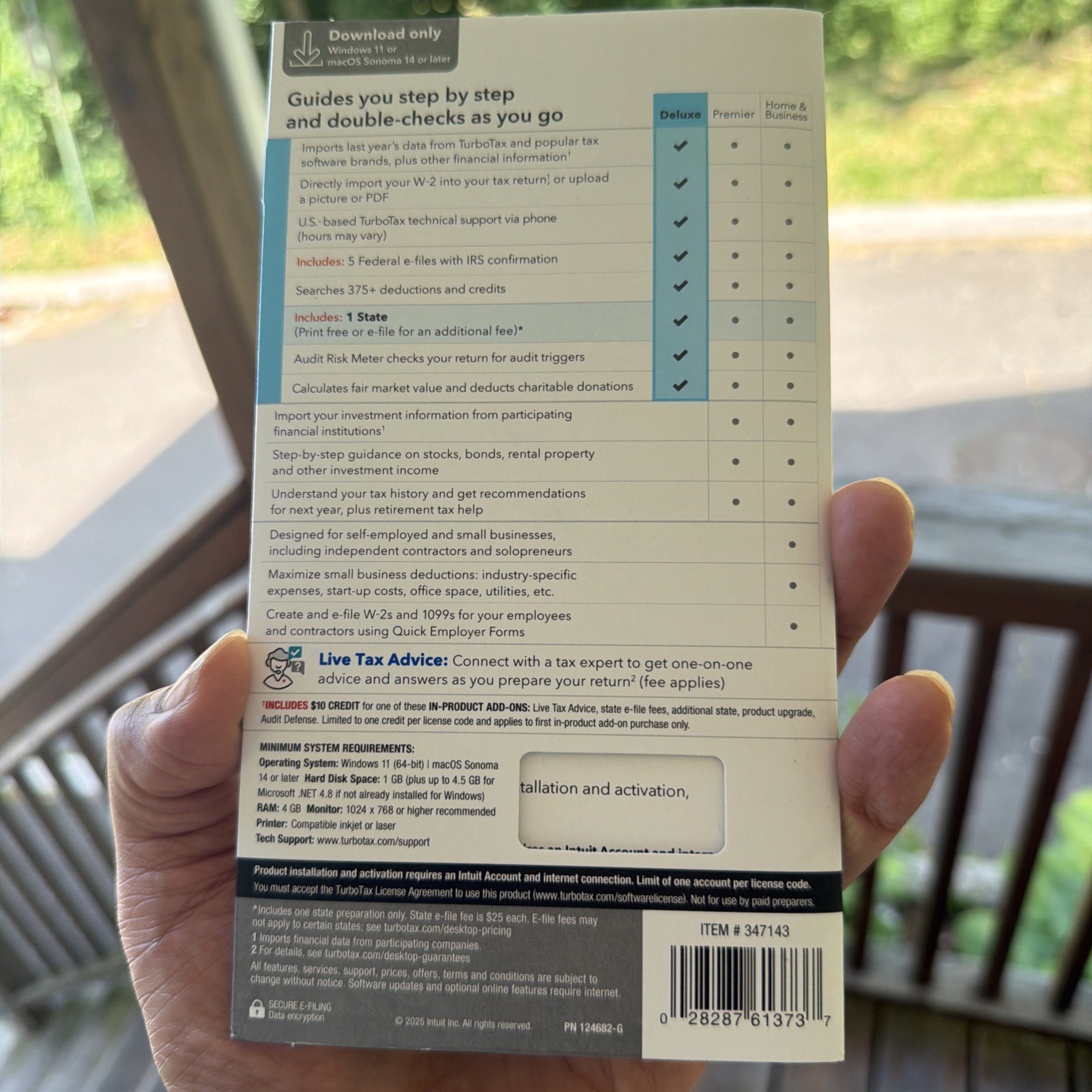 Intuit Turbo tax Deluxe 2025 Federal & State , New Sealed Numeric Key Shipped!