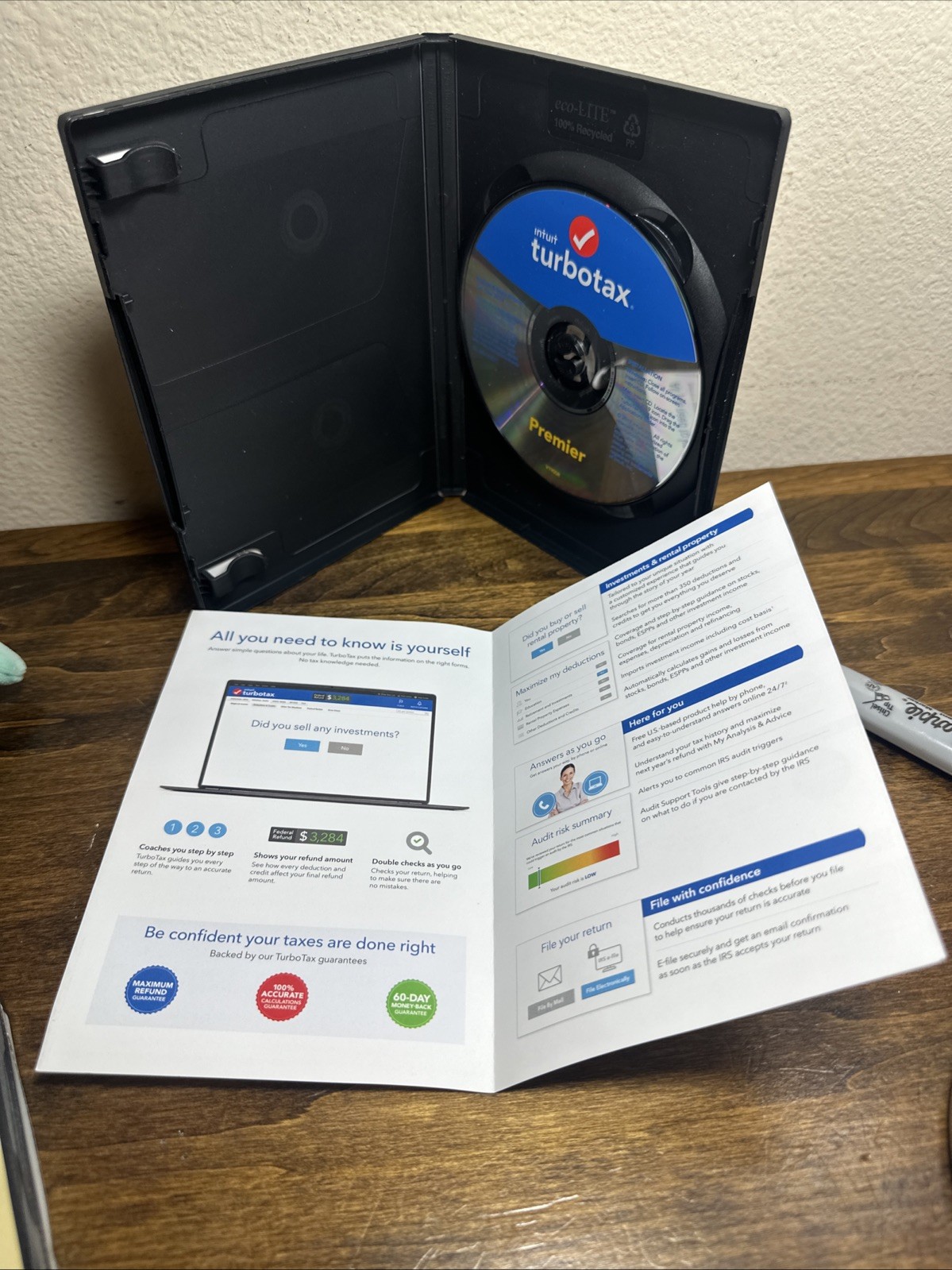 Intuit Turbo Tax Premier 2018, Federal State Tax Returns Pre-Owned CD FREE SHIP