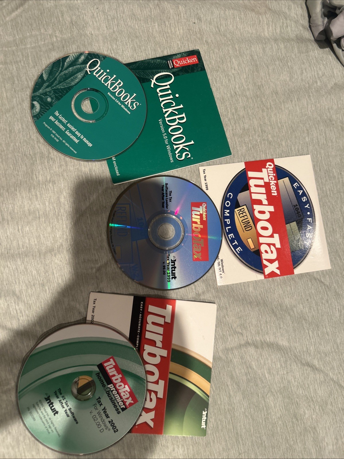 Quickbooks Version 5.0 Turbotax Premier Home & Business 2002 & 1999 ￼
