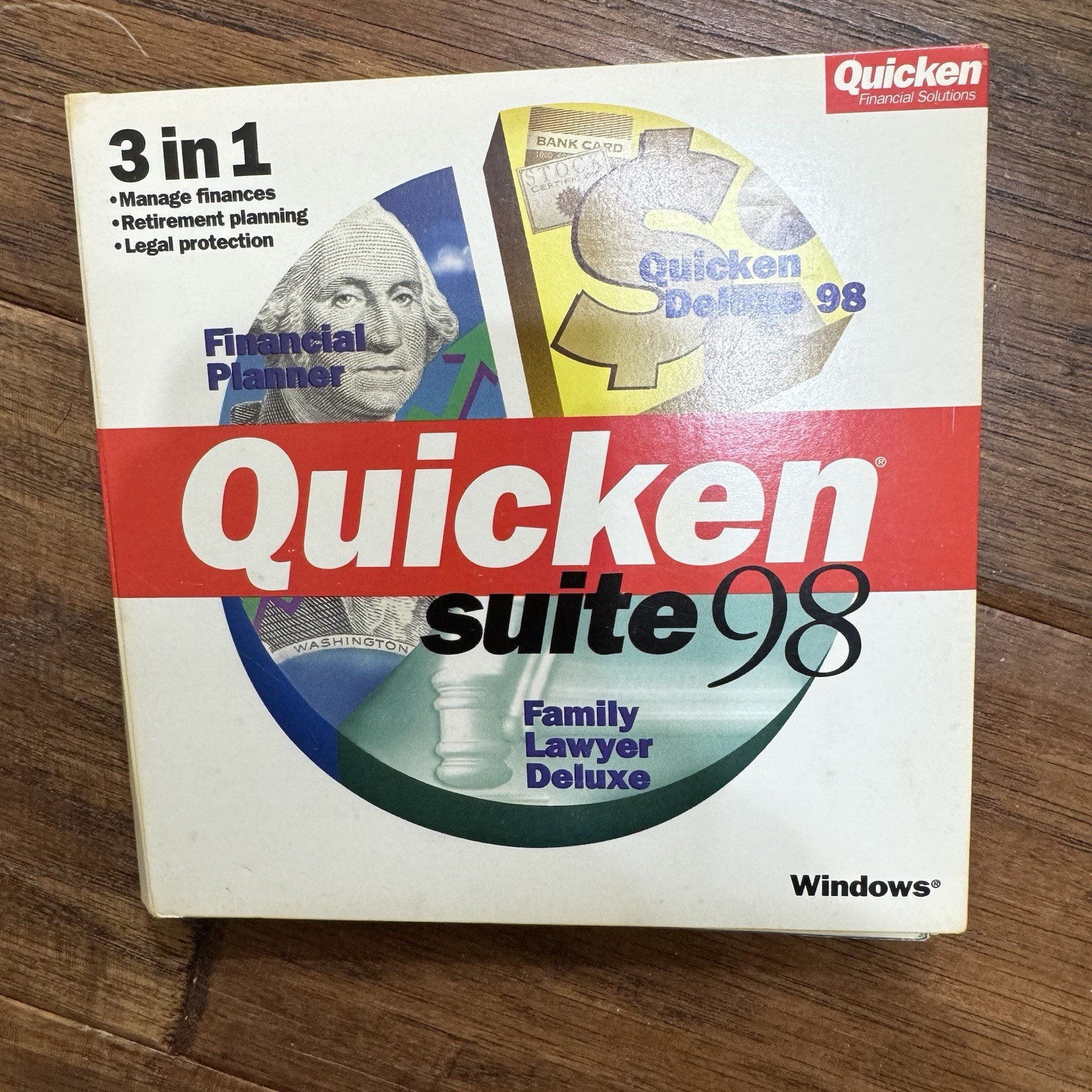 VTG Quicken financial planner Suite 98, Family, Lawyer, Deluxe Windows Software