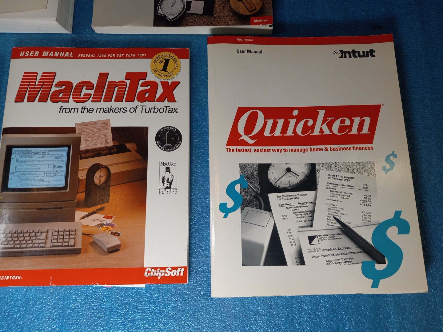 Symantec Macintosh Business Bundle MacInTax Quicken GreatWorks System 7 Apple
