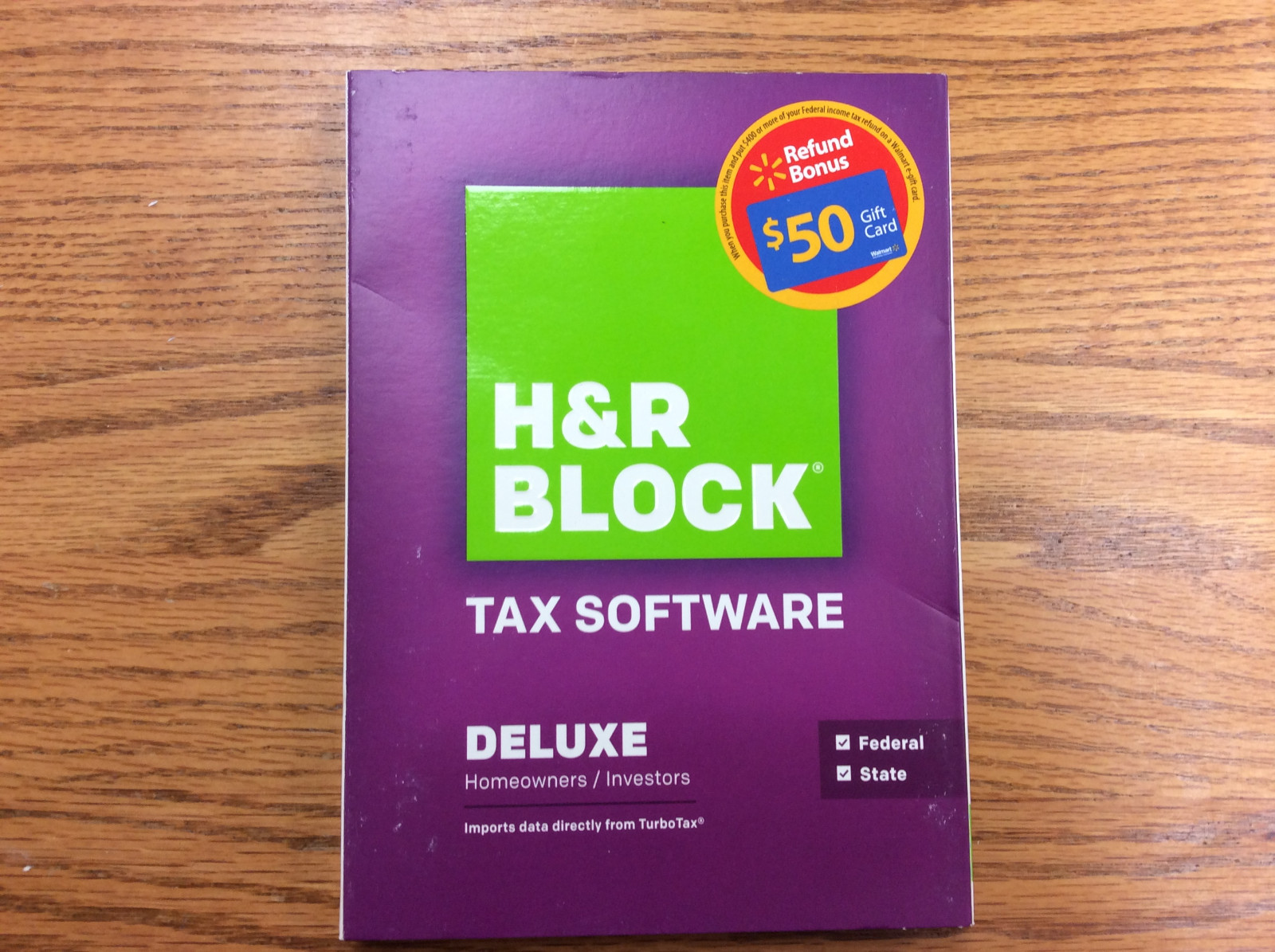 H&R BLOCK Deluxe 2014 Federal & STATE Tax SOFTWARE